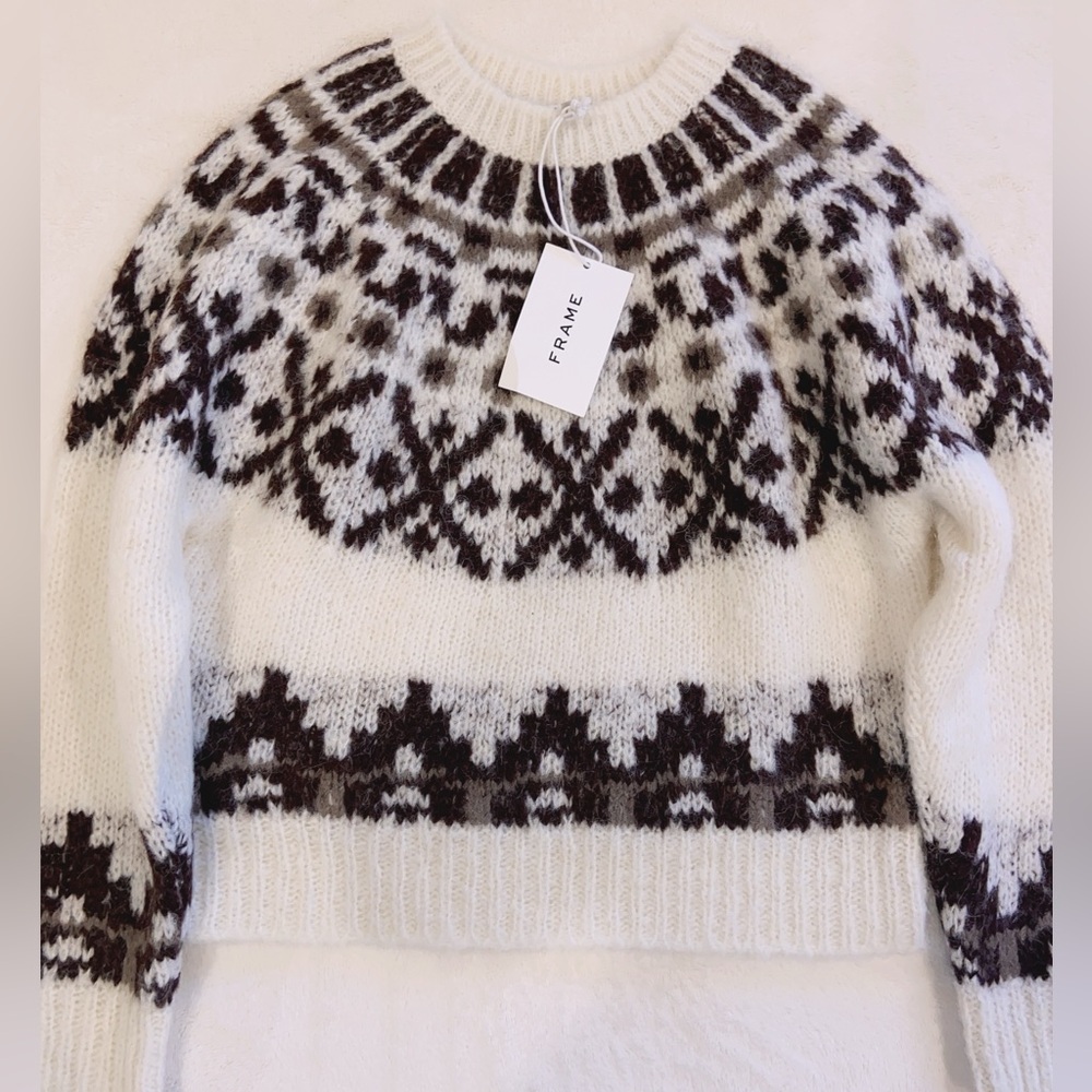 NWT $578 FRAME Fair Isle Sweater - Picture 7 of 9